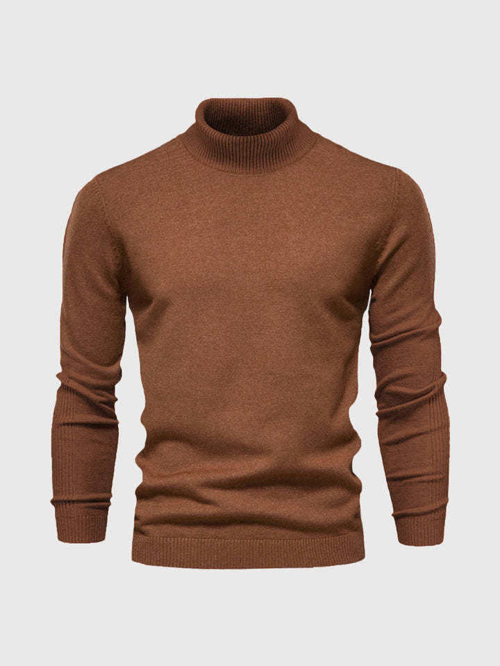 Męski sweter z golfem nadający się do prania, zapewniający wygodny styl