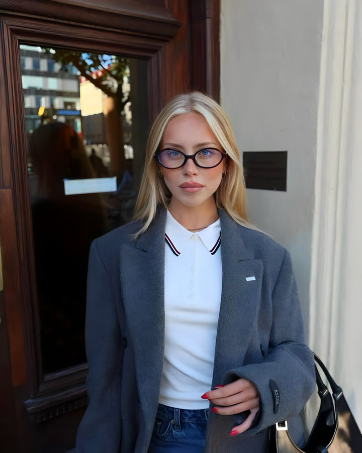 Danya Ovale Fashion Zonnebril zonder Sterkte voor Stijl en Bescherming