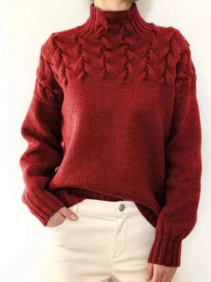 Stylowy damski sweter z golfem zapewniający wygodę i elegancję