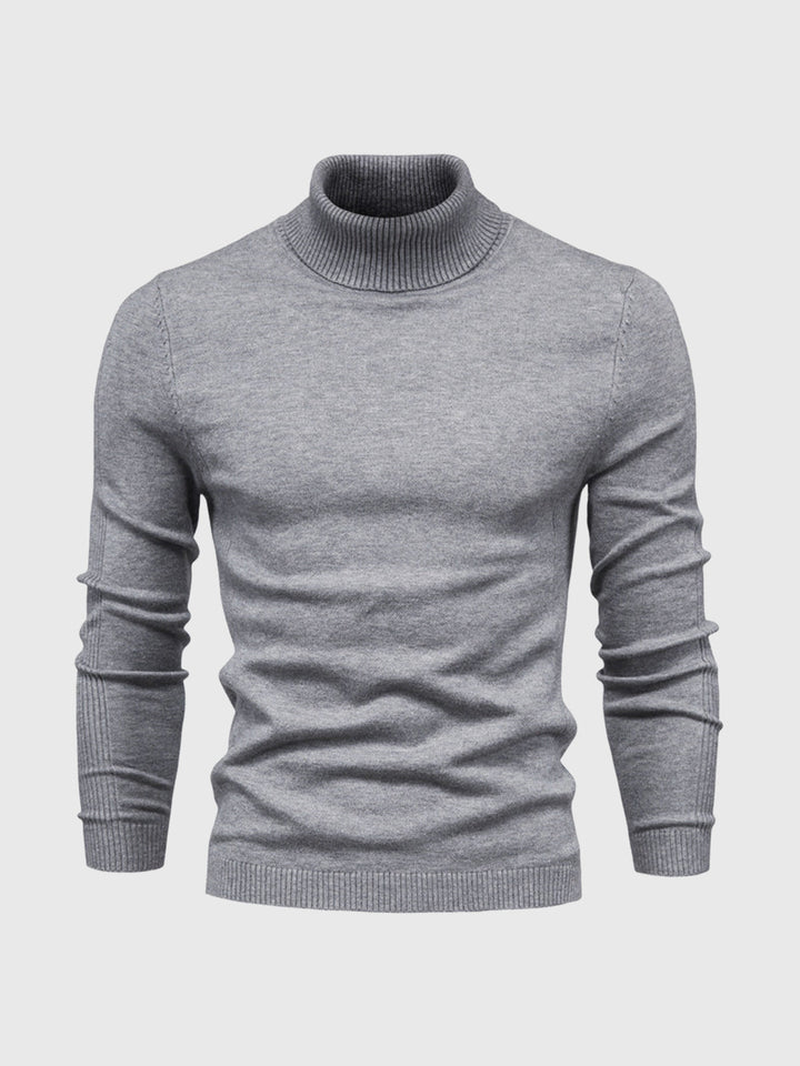 Męski sweter z golfem nadający się do prania, zapewniający wygodny styl