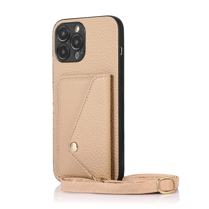 Catherine Luxe Lederen Crossbody Telefoonhoes voor Stijlvolle Bescherming