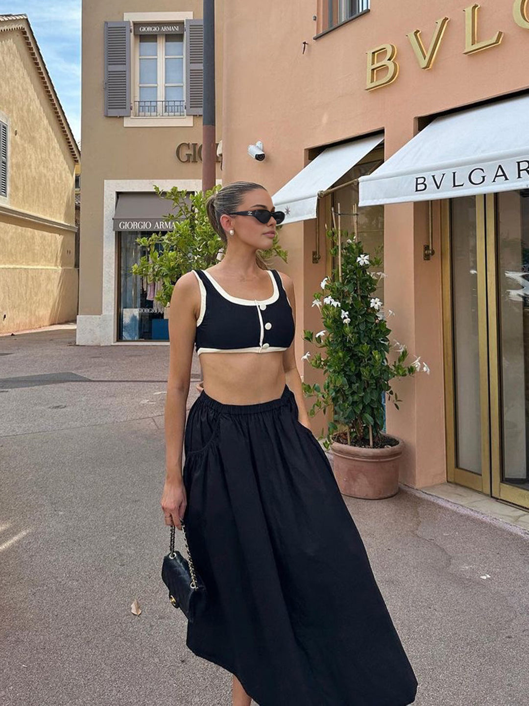 Riah | Vintage Inspired Retro Bikini Set met Charmante Knopenaccenten