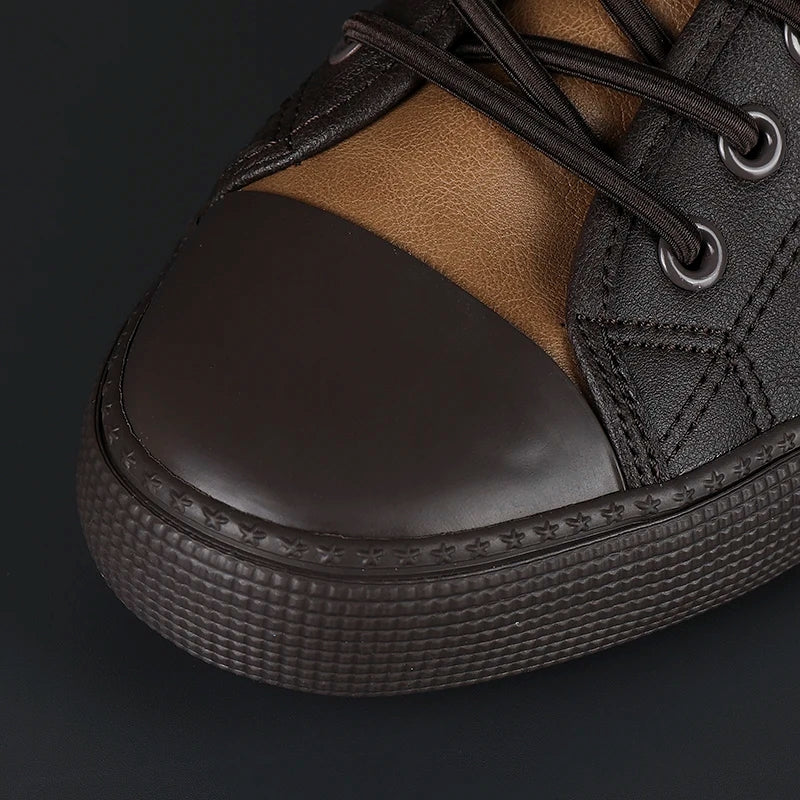 Stylowe męskie skórzane buty sportowe zapewniające elegancki wygląd
