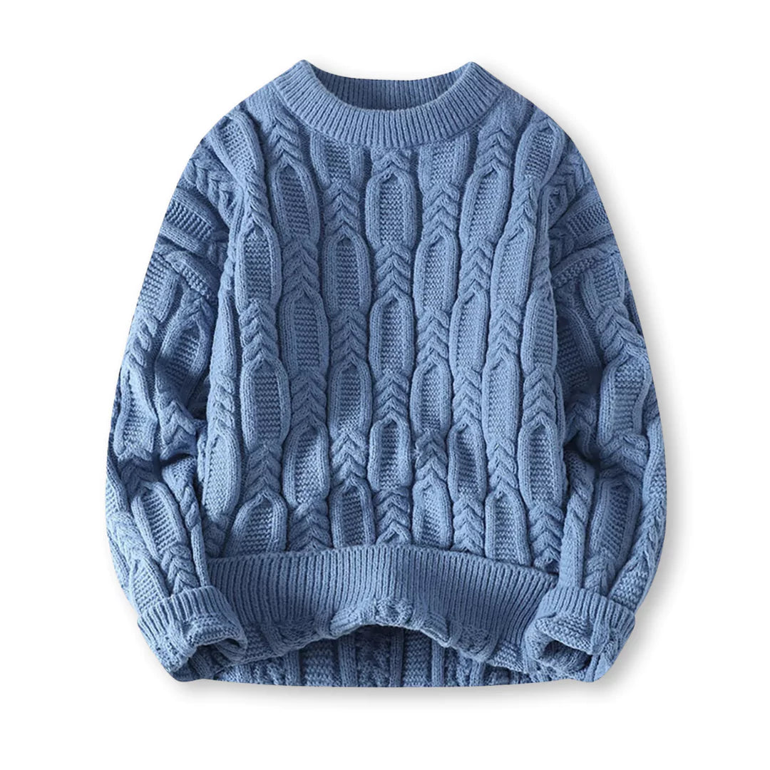 Elegancki męski sweter z dzianiny - klasyczny, ciepły i ponadczasowy na każdą okazję