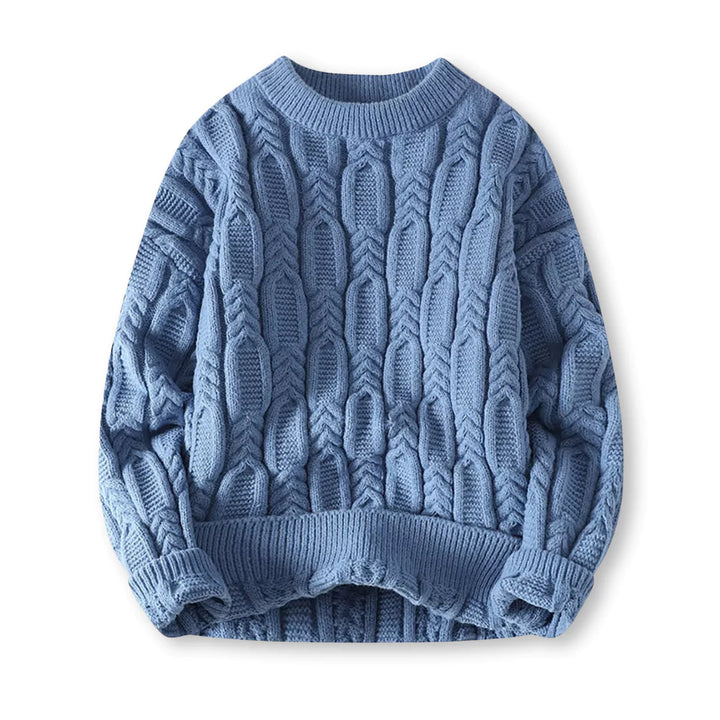 Elegancki męski sweter z dzianiny - klasyczny, ciepły i ponadczasowy na każdą okazję