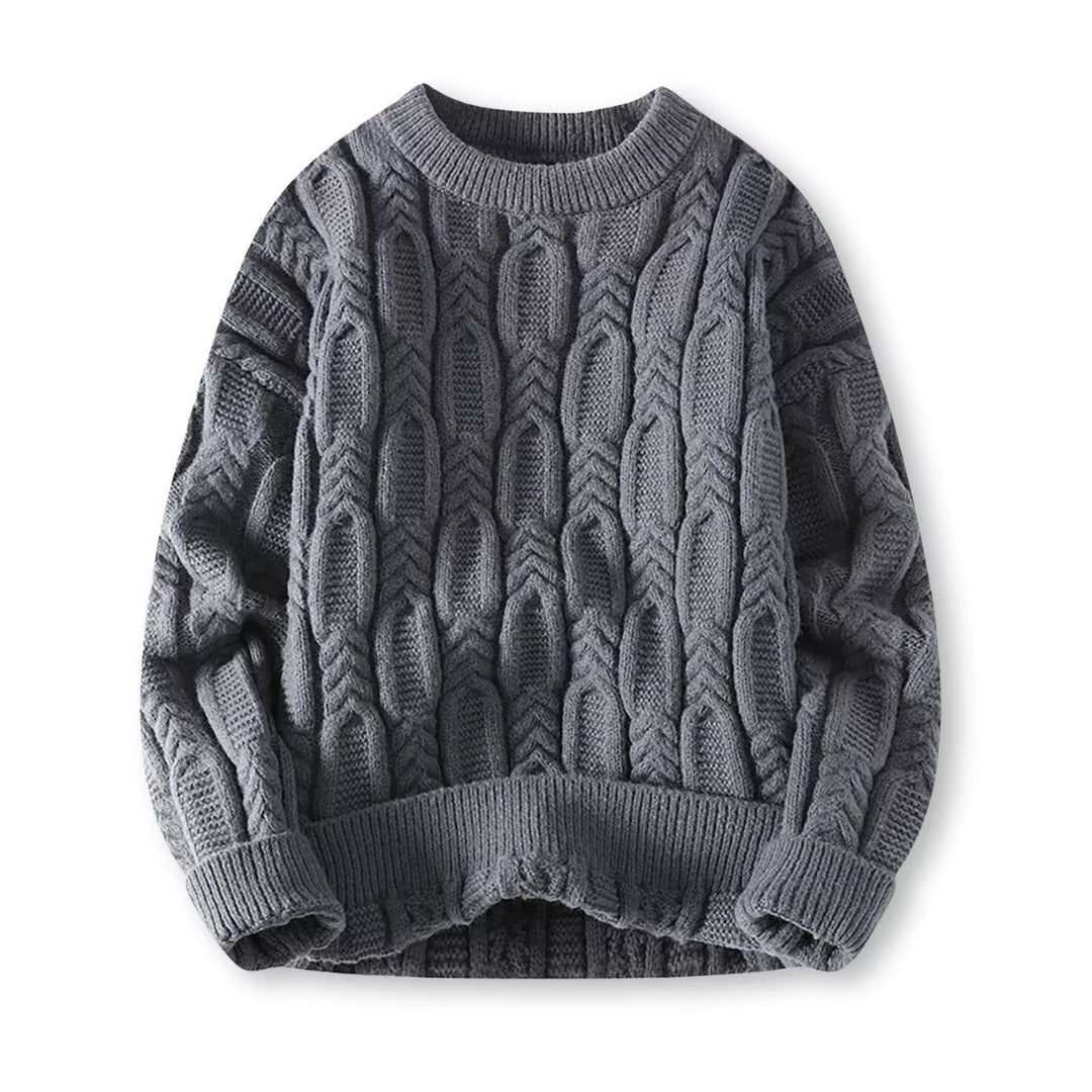 Elegancki męski sweter z dzianiny - klasyczny, ciepły i ponadczasowy na każdą okazję