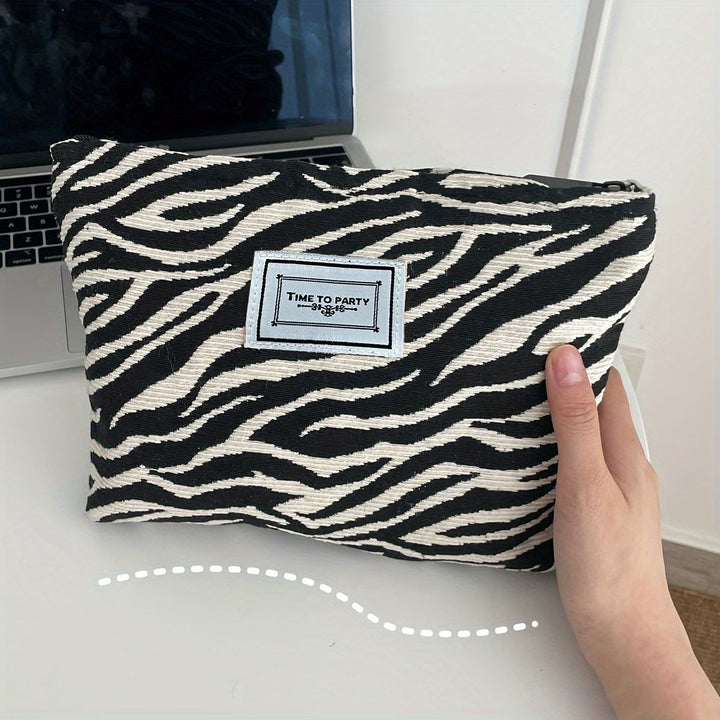 Marisha | Zebra Make-up Tasje met Statement Print - Stijlvolle en Praktische Opbergruimte