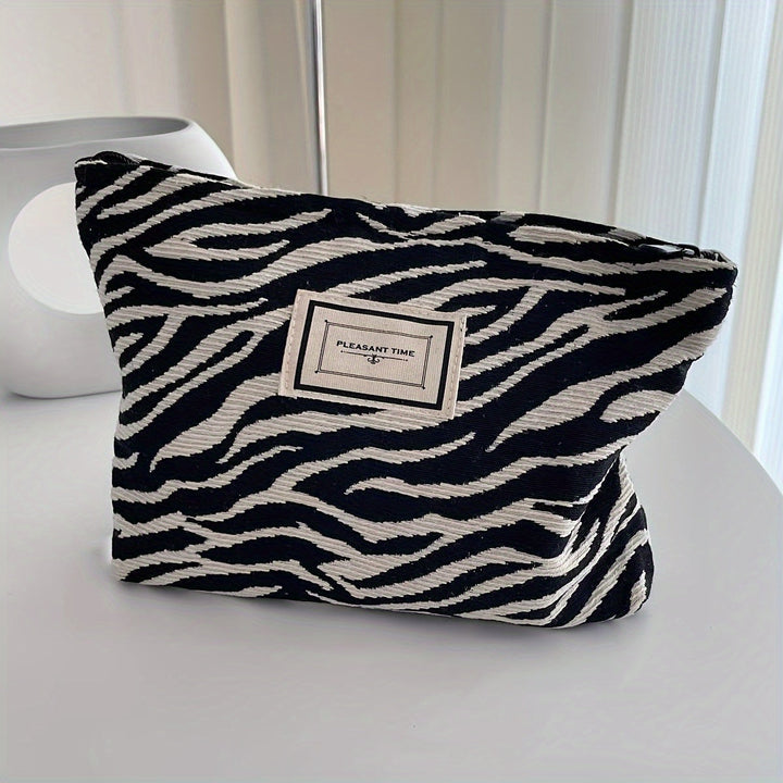 Marisha | Zebra Make-up Tasje met Statement Print - Stijlvolle en Praktische Opbergruimte