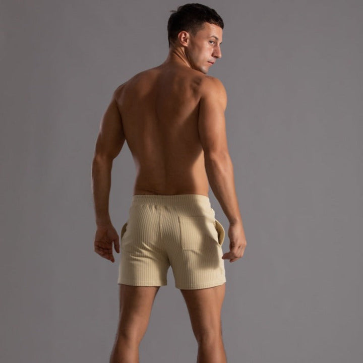 Vero - Ribstof Zwemshorts met Retro Pasvorm voor Heren