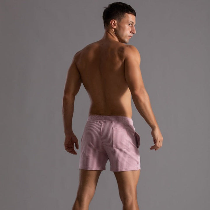 Vero - Ribstof Zwemshorts met Retro Pasvorm voor Heren