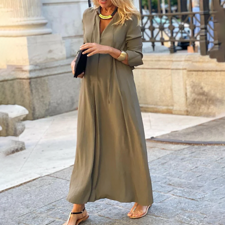 Elegancka damska sukienka maxi na stylowe okazje