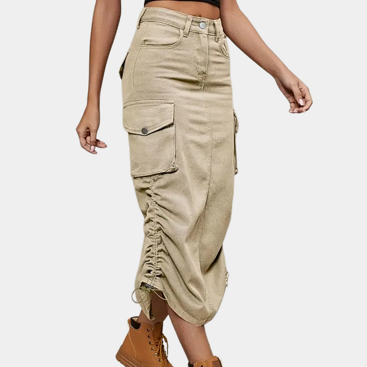 Elegant Retro Dames Cargo Rok - Emma voor Stijl en Comfort