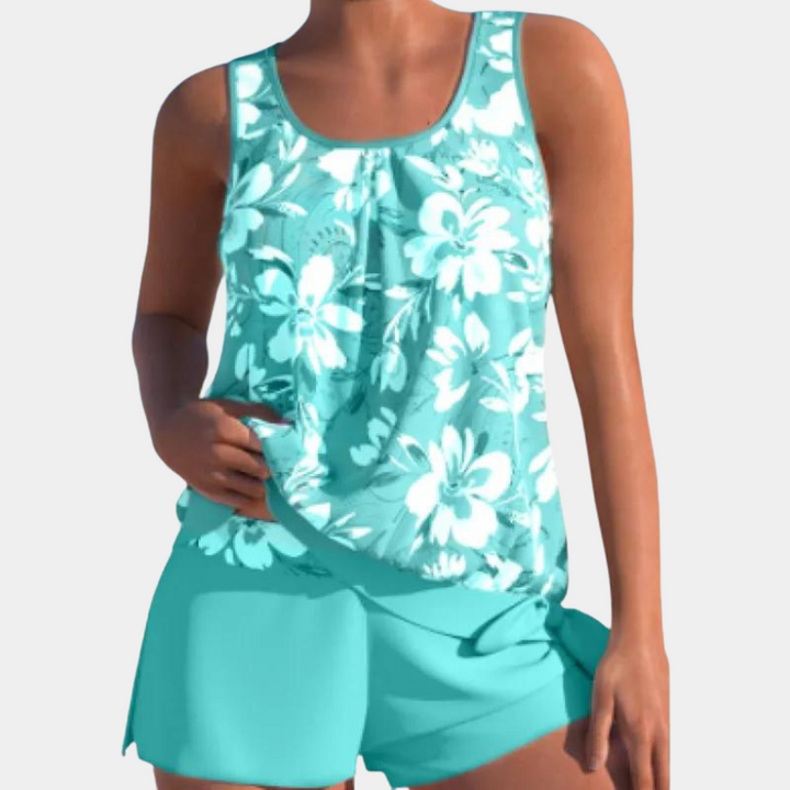 Alice | Élégant Ensemble Tankini Floral pour un Style Frais et Chic