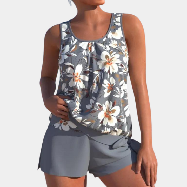 Alice | Élégant Ensemble Tankini Floral pour un Style Frais et Chic