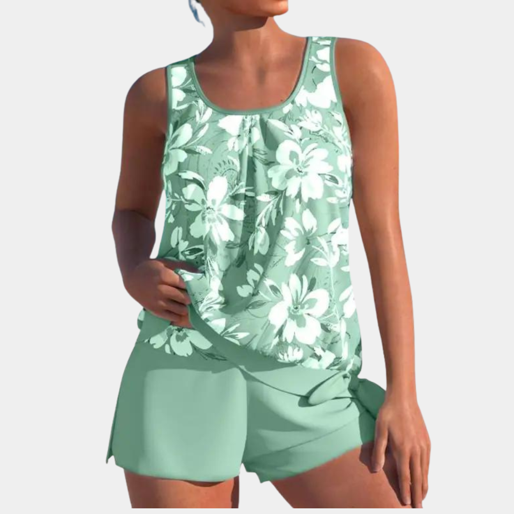 Alice | Élégant Ensemble Tankini Floral pour un Style Frais et Chic