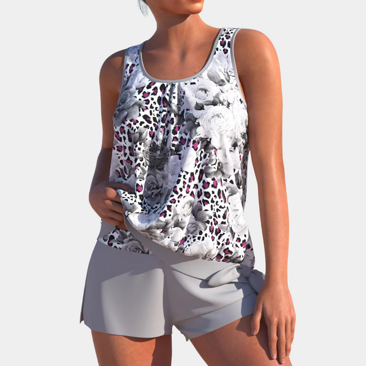 Alice | Élégant Ensemble Tankini Floral pour un Style Frais et Chic