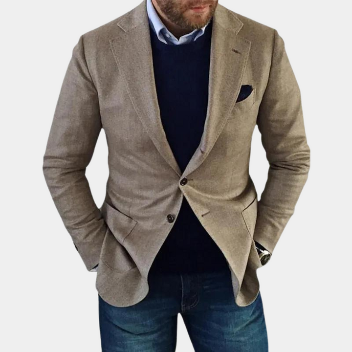Georg Męska elegancka kurtka casualowa z guzikami Stilosi