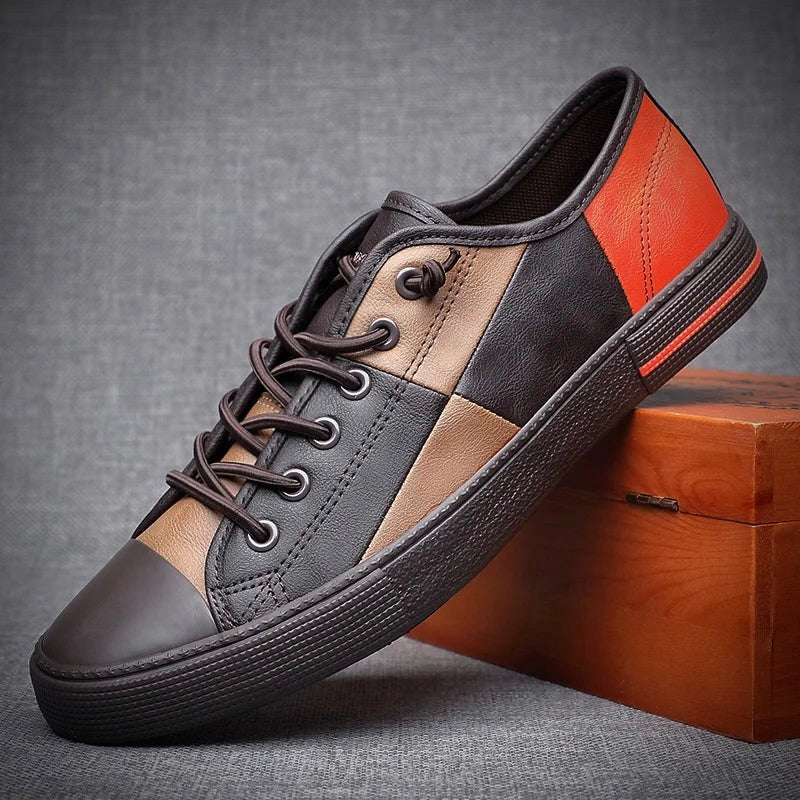 Stylowe męskie skórzane buty sportowe zapewniające elegancki wygląd