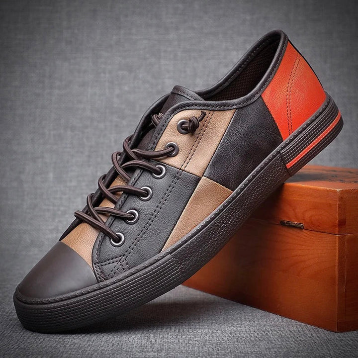 Stylowe męskie skórzane buty sportowe zapewniające elegancki wygląd