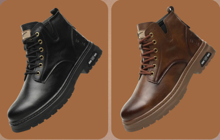 Eleganckie męskie sznurowane buty z praktycznym zamkiem błyskawicznym dla stylowego komfortu