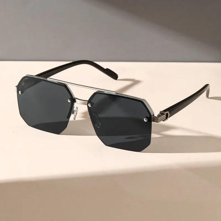 Stilvolle geometrische Herren Sonnenbrille für den modernen Look