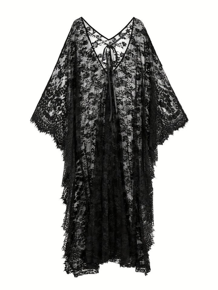 Danilla | Elegante Transparante Kant Kimono voor een Stijlvolle Strandlook