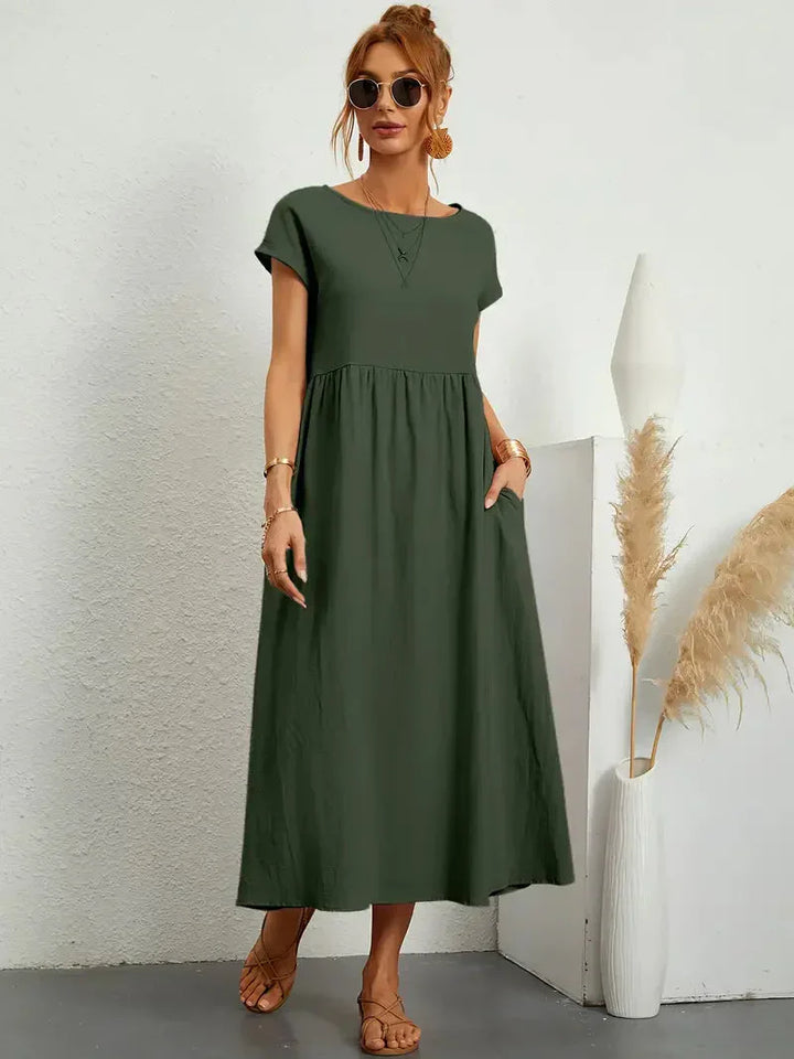 Elegancka długa sukienka damska zapewniająca stylowy wygląd
