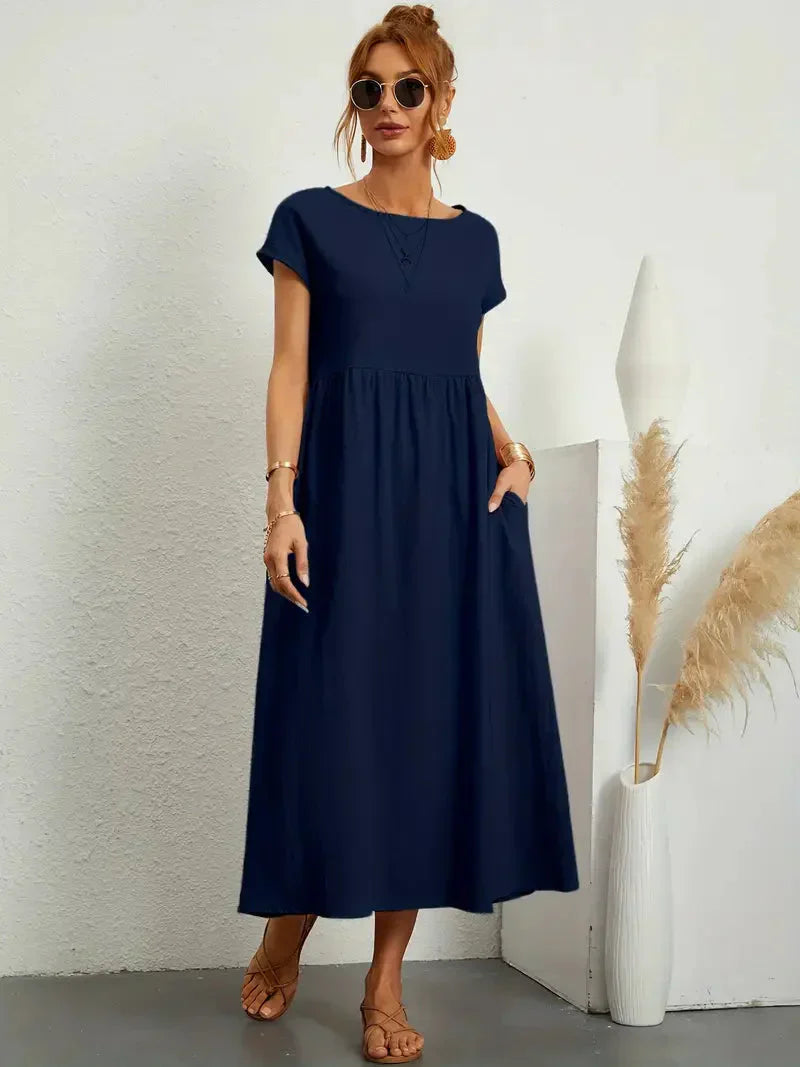 Elegancka długa sukienka damska zapewniająca stylowy wygląd