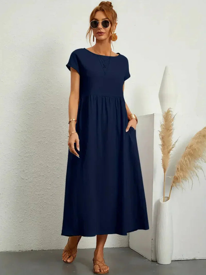 Elegancka długa sukienka damska zapewniająca stylowy wygląd