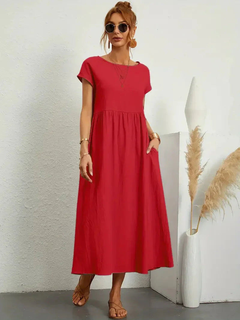 Elegancka długa sukienka damska zapewniająca stylowy wygląd
