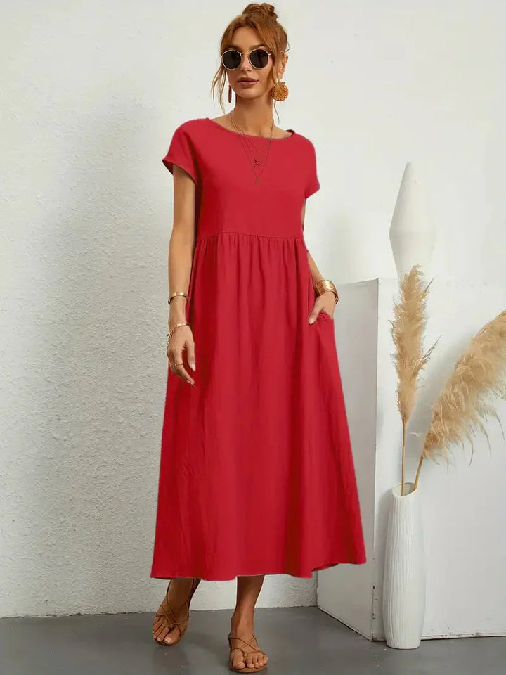 Elegancka długa sukienka damska zapewniająca stylowy wygląd