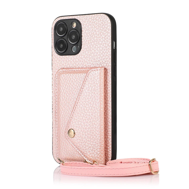 Catherine Luxe Lederen Crossbody Telefoonhoes voor Stijlvolle Bescherming