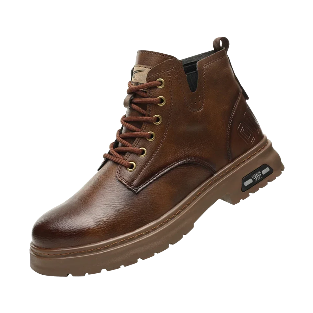 Eleganckie męskie sznurowane buty z praktycznym zamkiem błyskawicznym dla stylowego komfortu