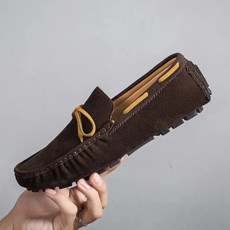 Stylowe męskie sznurowane loafersy wykonane z wysokiej jakości skóry premium