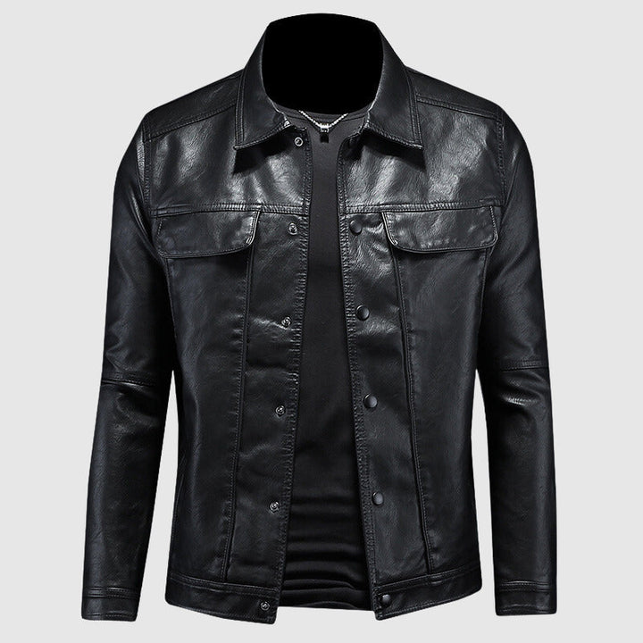 Męska kurtka biker klasy premium - stylowa i swobodna dla rockowego wyglądu