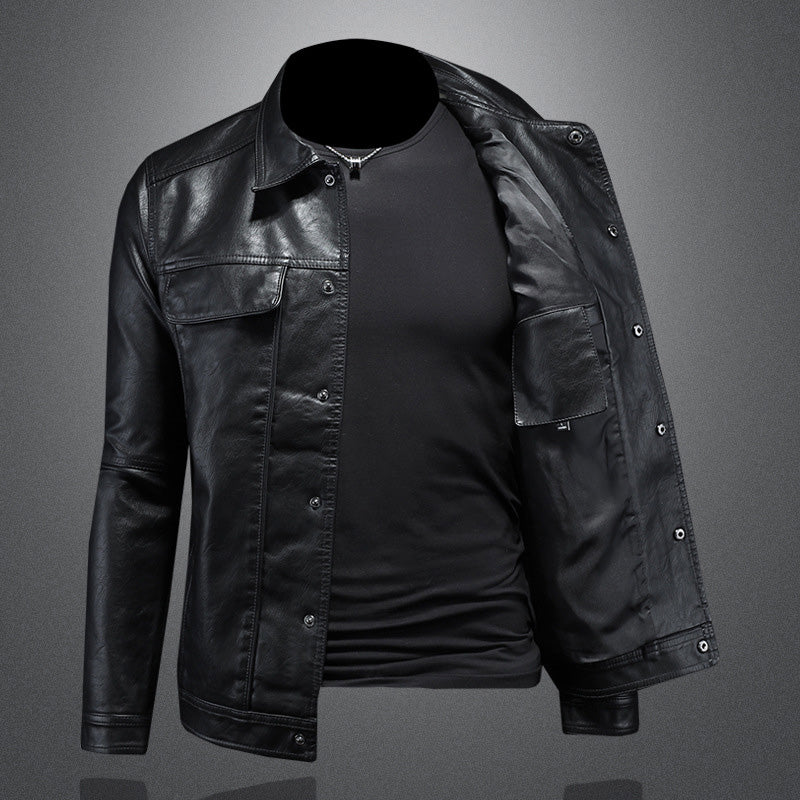 Męska kurtka biker klasy premium - stylowa i swobodna dla rockowego wyglądu