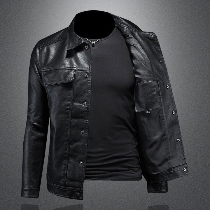 Męska kurtka biker klasy premium - stylowa i swobodna dla rockowego wyglądu