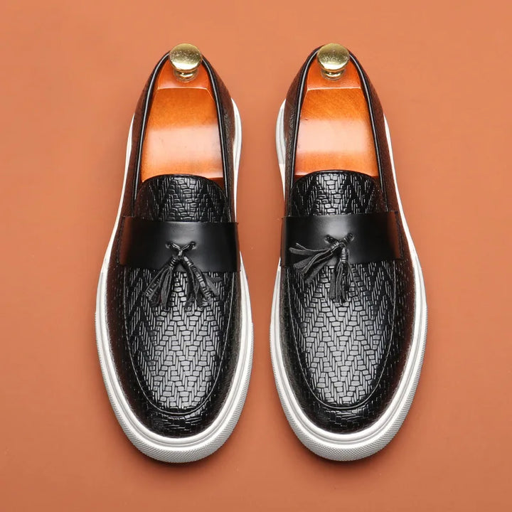 Stylowe skórzane loafersy męskie zapewniające elegancki wygląd