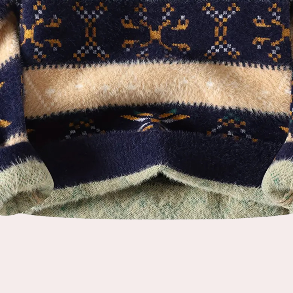 Stylowy męski sweter z bawełnianej dzianiny zapewniający elegancki wygląd