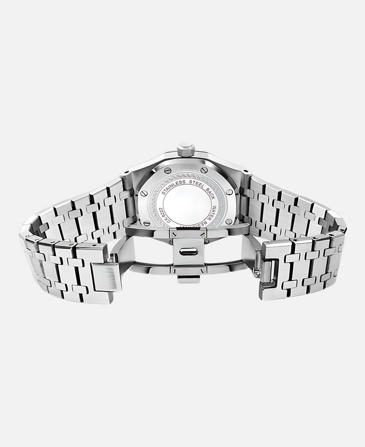 Stylowy zegarek męski 41 mm z solidną kopertą ze stali nierdzewnej