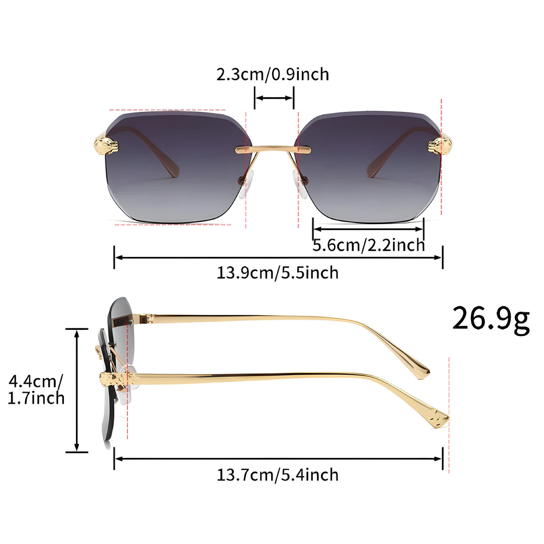 Stylowe męskie okulary przeciwsłoneczne bez oprawek zapewniające elegancką ochronę przed słońcem