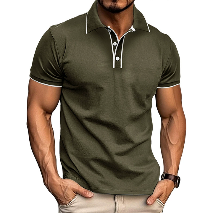 Elegancka męska koszulka polo z krótkim rękawem zapewniająca stylowy wygląd