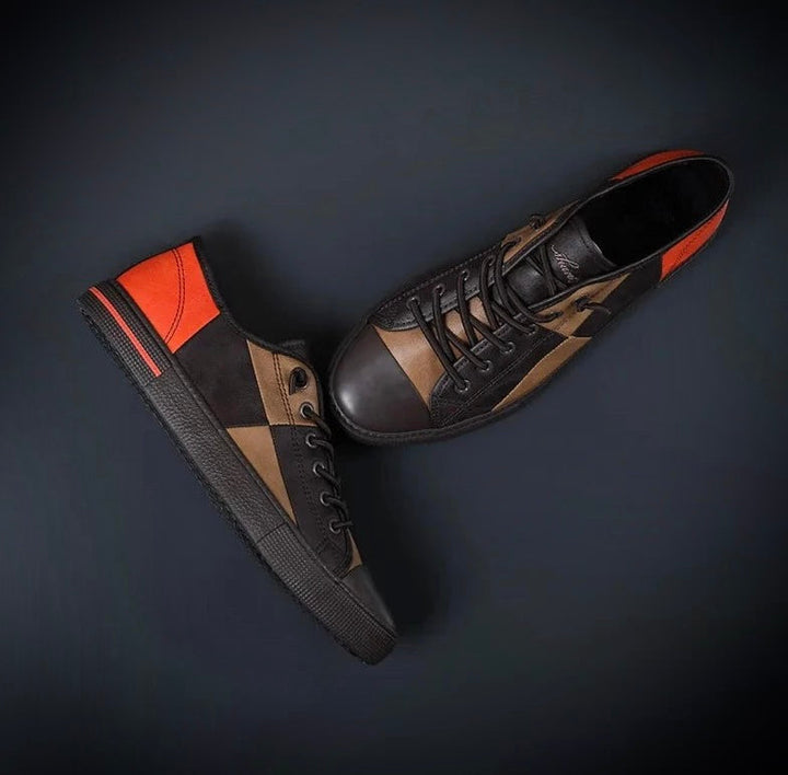 Stylowe męskie skórzane buty sportowe zapewniające elegancki wygląd