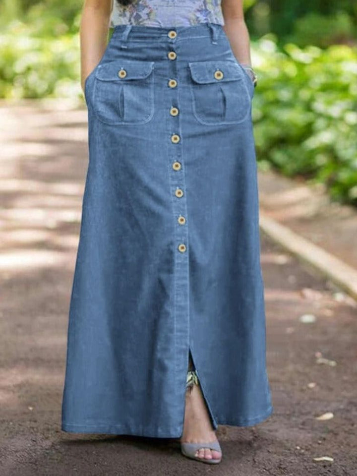 Stijlvolle Lange Spijkerrok voor Dames - Comfort & Elegantie met Margriet