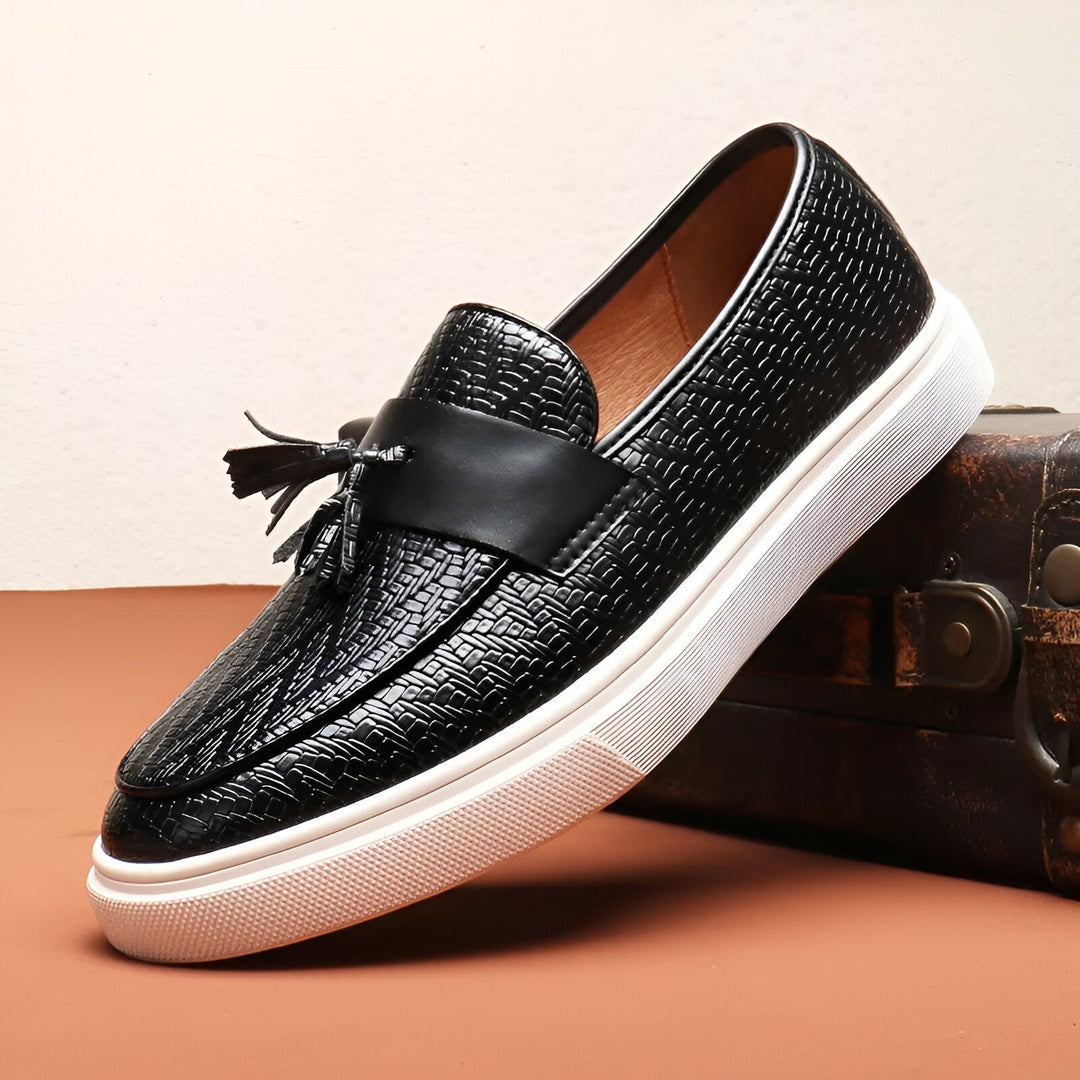 Stylowe skórzane loafersy męskie zapewniające elegancki wygląd
