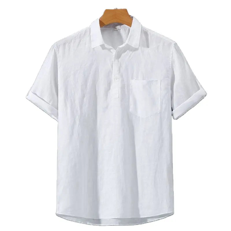Elegancka koszulka polo dla mężczyzn wykonana z wysokiej jakości lnu zapewnia stylowy komfort.