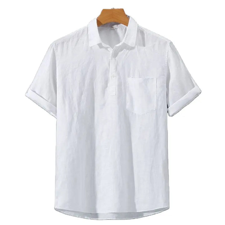 Elegancka koszulka polo dla mężczyzn wykonana z wysokiej jakości lnu zapewnia stylowy komfort.