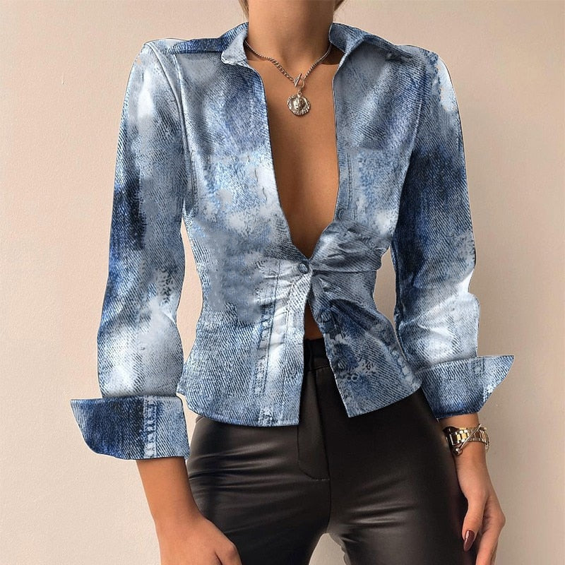 Elegancka bluzka damska z długim rękawem do każdej stylizacji