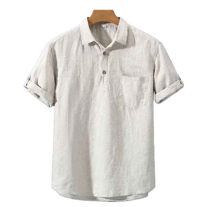 Elegancka koszulka polo dla mężczyzn wykonana z wysokiej jakości lnu zapewnia stylowy komfort.