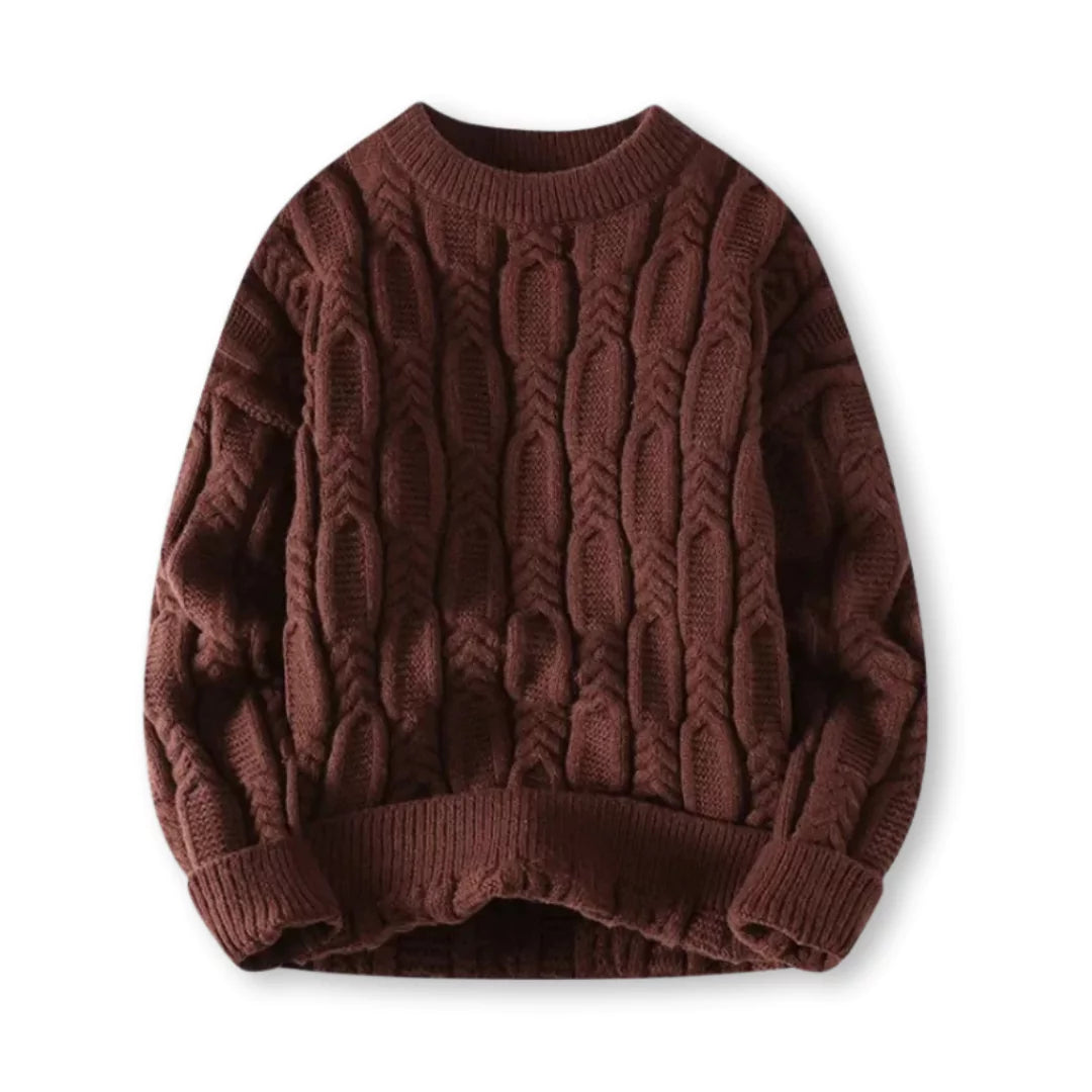 Elegancki męski sweter z dzianiny - klasyczny, ciepły i ponadczasowy na każdą okazję